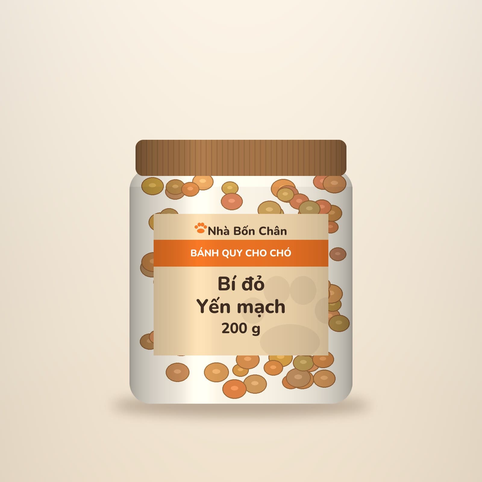 Bánh quy Bí đỏ Yến mạch cho chó
