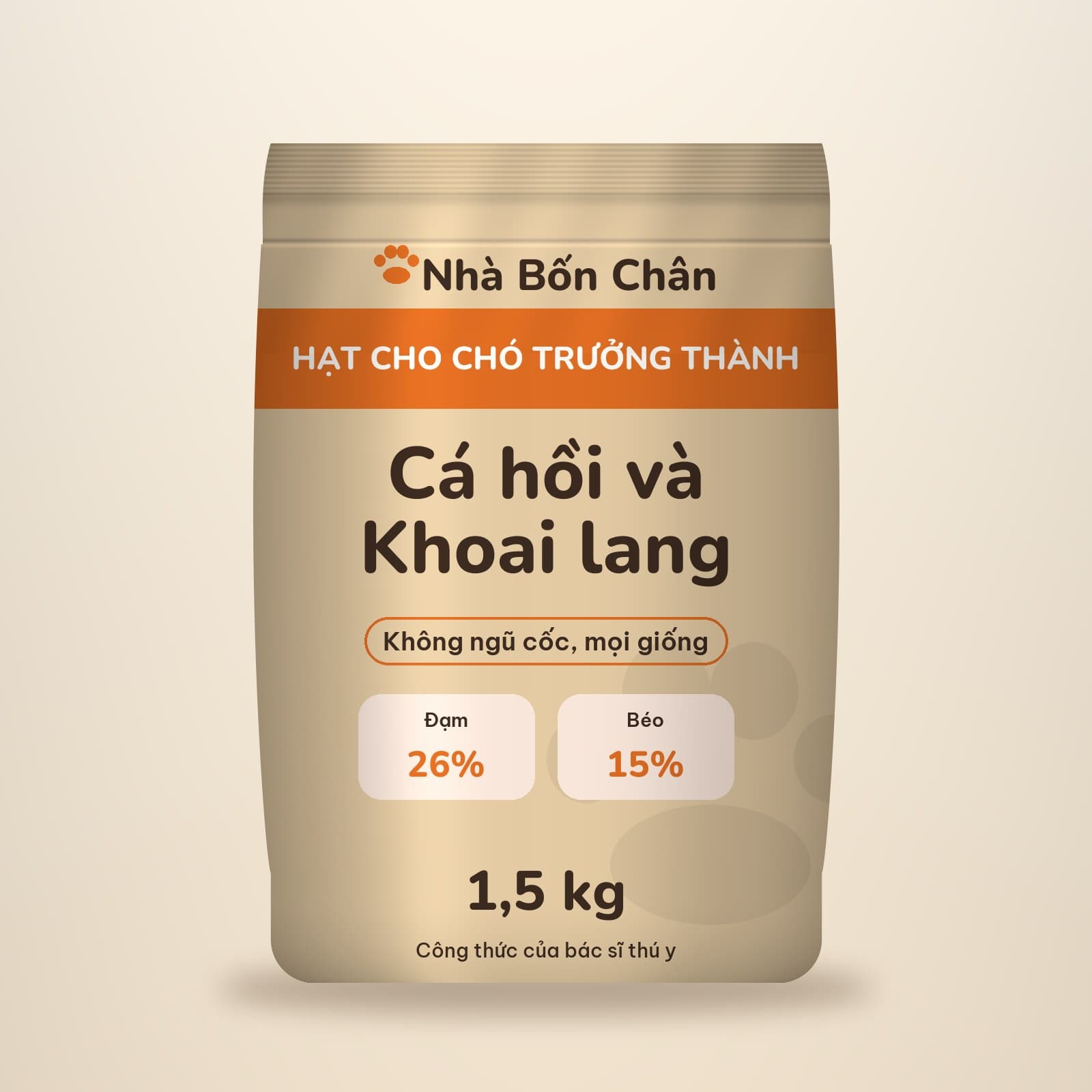 Hạt cho chó trưởng thành Cá hồi và Khoai lang